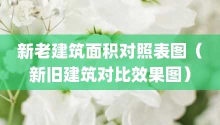 新老建筑面积对照表图（新旧建筑对比效果图）