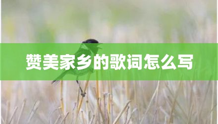 赞美家乡的歌词怎么写