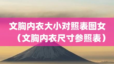 文胸内衣大小对照表图女（文胸内衣尺寸参照表）