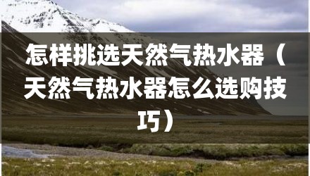 怎样挑选天然气热水器（天然气热水器怎么选购技巧）
