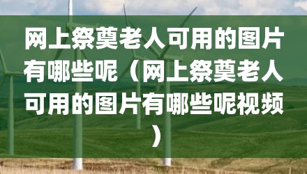 网上祭奠老人可用的图片有哪些呢（网上祭奠老人可用的图片有哪些呢视频）