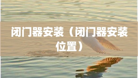 闭门器安装（闭门器安装位置）