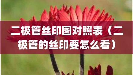 二极管丝印图对照表（二极管的丝印要怎么看）