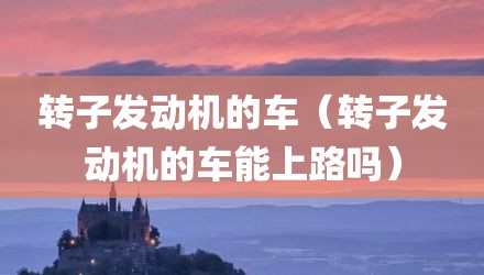 转子发动机的车（转子发动机的车能上路吗）