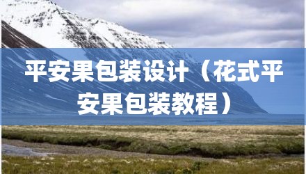 平安果包装设计（花式平安果包装教程）