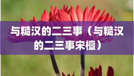 与糙汉的二三事（与糙汉的二三事宋檀）