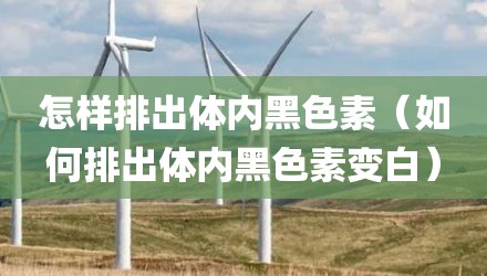 怎样排出体内黑色素（如何排出体内黑色素变白）