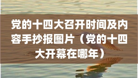 党的十四大召开时间及内容手抄报图片(党的十四大开幕在哪年)