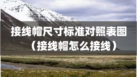 接线帽尺寸标准对照表图（接线帽怎么接线）
