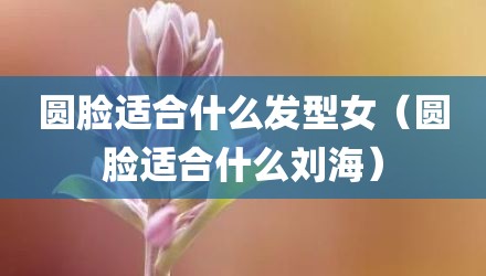圆脸适合什么发型女（圆脸适合什么刘海）