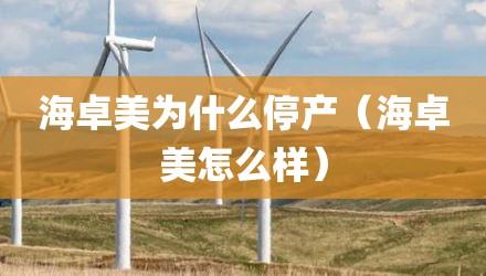 海卓美为什么停产（海卓美怎么样）
