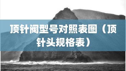 顶针阀型号对照表图（顶针头规格表）