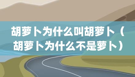 胡萝卜为什么叫胡萝卜（胡萝卜为什么不是萝卜）