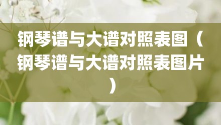 钢琴谱与大谱对照表图（钢琴谱与大谱对照表图片）