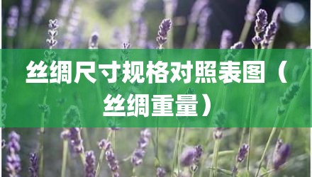 丝绸尺寸规格对照表图（丝绸重量）