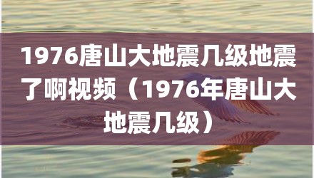 1976唐山大地震几级地震了啊视频(1976年唐山大地震几级)