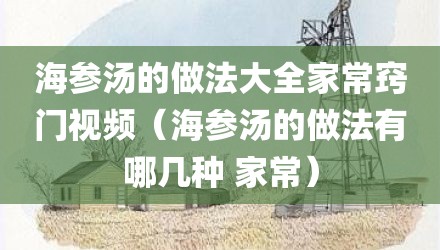 海参汤的做法大全家常窍门视频(海参汤的做法有哪几种 家常)