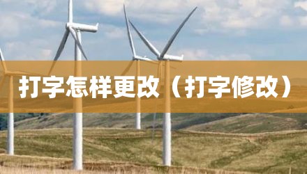 打字怎样更改（打字修改）