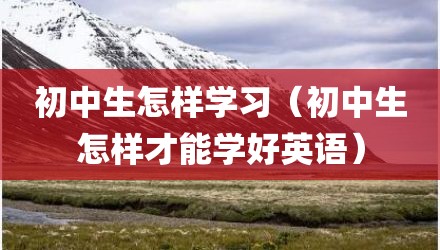 初中生怎样学习（初中生怎样才能学好英语）