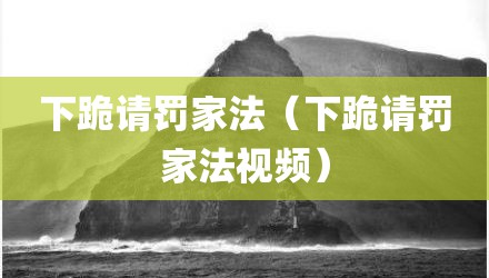 下跪请罚家法（下跪请罚家法视频）