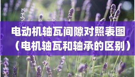 电动机轴瓦间隙对照表图（电机轴瓦和轴承的区别）