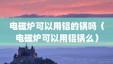 电磁炉可以用铝的锅吗(电磁炉可以用铝锅么)