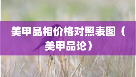 美甲品相价格对照表图（美甲品论）