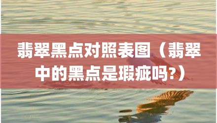 翡翠黑点对照表图（翡翠中的黑点是瑕疵吗?）