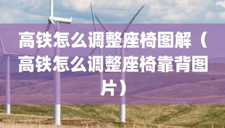 高铁怎么调整座椅图解（高铁怎么调整座椅靠背图片）