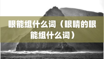 眼能组什么词（眼睛的眼能组什么词）