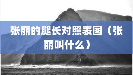 张丽的腿长对照表图（张丽叫什么）