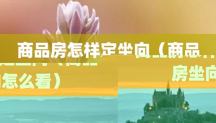 商品房怎样定坐向(商品房坐向怎么看)
