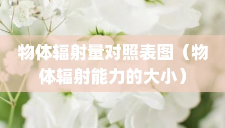 物体辐射量对照表图（物体辐射能力的大小）