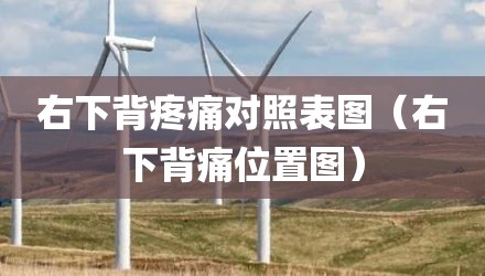 右下背疼痛对照表图（右下背痛位置图）