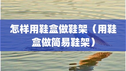 怎样用鞋盒做鞋架（用鞋盒做简易鞋架）
