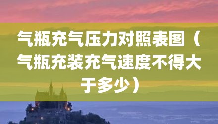 气瓶充气压力对照表图（气瓶充装充气速度不得大于多少）