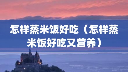 怎样蒸米饭好吃(怎样蒸米饭好吃又营养)