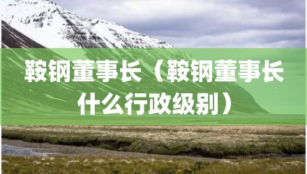 鞍钢董事长（鞍钢董事长什么行政级别）