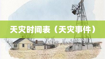 天灾时间表（天灾事件）