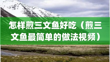 怎样煎三文鱼好吃（煎三文鱼最简单的做法视频）
