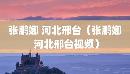 张鹏娜 河北邢台（张鹏娜 河北邢台视频）