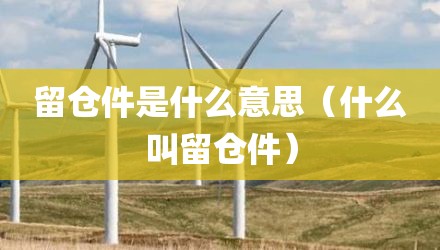 留仓件是什么意思(什么叫留仓件)