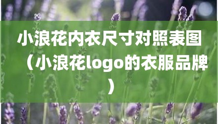 小浪花内衣尺寸对照表图(小浪花logo的衣服品牌)