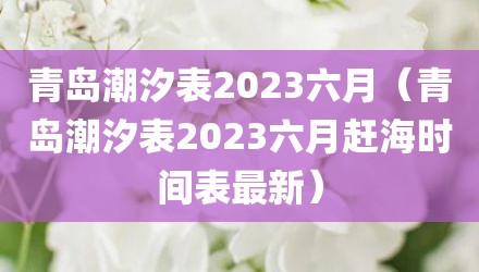 青岛潮汐表2023六月（青岛潮汐表2023六月赶海时间表最新）