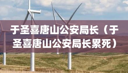 于圣喜唐山公安局长（于圣喜唐山公安局长累死）