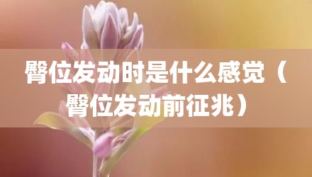 臀位发动时是什么感觉（臀位发动前征兆）