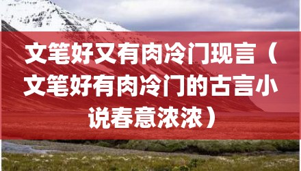 文笔好又有肉冷门现言（文笔好有肉冷门的古言小说春意浓浓）