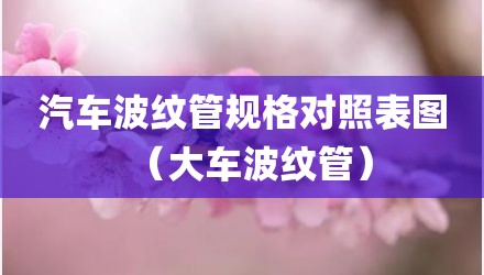 汽车波纹管规格对照表图（大车波纹管）