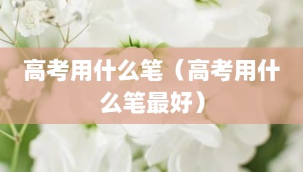 高考用什么笔（高考用什么笔最好）
