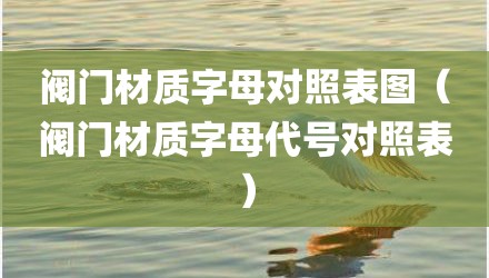 阀门材质字母对照表图（阀门材质字母代号对照表）